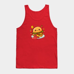 Kawaii burger with cheese Tank Top